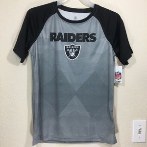 NFL Team Apparel Raiders Shirt Youth Raglan